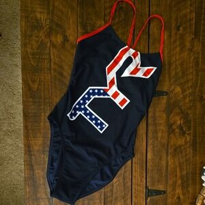 TYR Navy, Red and white Women's Swim One Piece